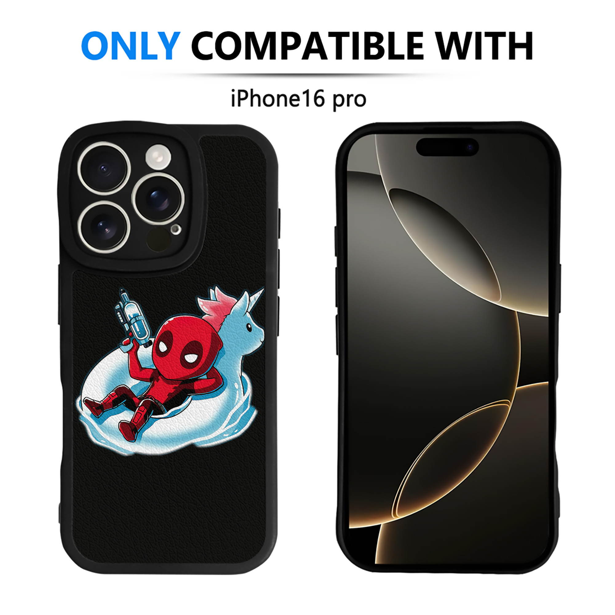 （画像用） Deadpool デッドプール 【iPhone 16シリーズ対応】シリコンスマホケース（レザー調） 材質：シリコン